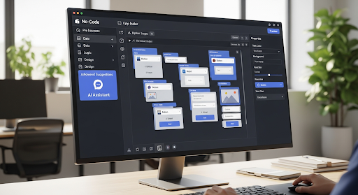 no-code app builder with chatbot