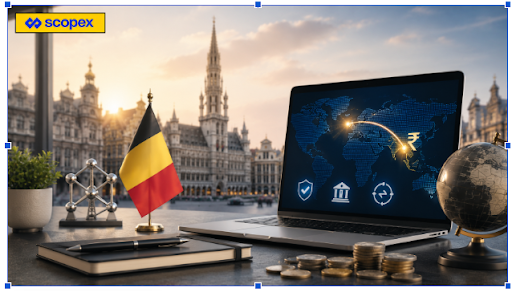 send money from Belgium to India