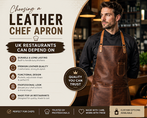 leather chef apron UK